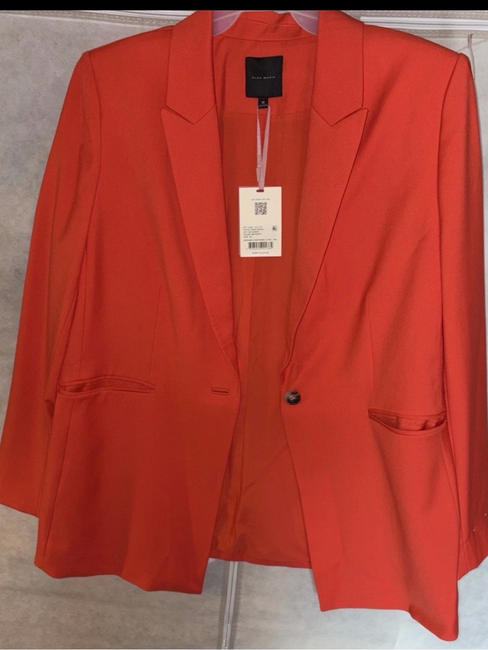 NWT Alex Marie Blazer Size 16 color BRTPPOPPY Long Sleeves